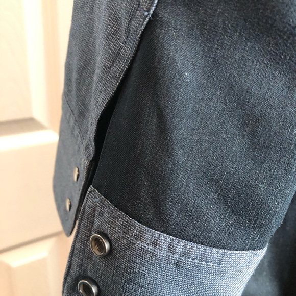 Tahari Two Tone Denim Clasp Button-Down Midi Dress, Size 12 - Picture 4 of 7